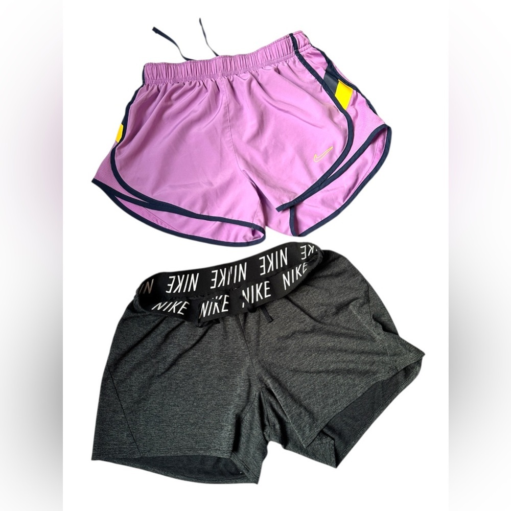 Nike bundle  2 Shorts Purple and Gray‎ Athletic Sz Small Lightweight Breathable